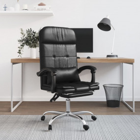 Massage Office Chair Black Faux leather, Metal, Plywood...