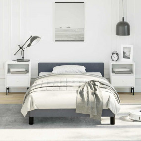 Bed Frame With Headboard Dark Grey