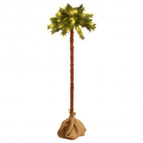 Christmas Tree Green and Brown PVC, Steel, Linen Fabric