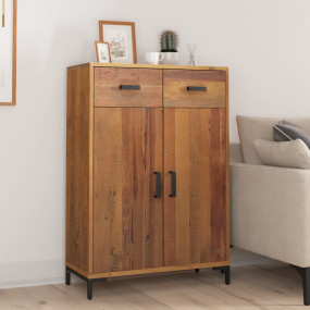 Shoe Rack Brown Solid pinewood, engineered wood, metal ...
