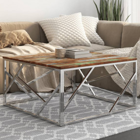 Coffee Table Silver, Natural Wood