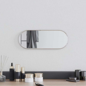 Wall Mirror Silver Glass, PVC 15.7 x 5.9 in Minimalisti...