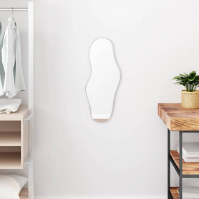 Wall Mirror Silver Glass, PVC 23.6 x 9.8 in Wall mounti...