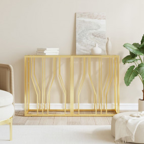 Console Table Gold Stainless Steel Medium Decorative In...