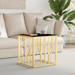 Coffee Table Gold and black marble finish