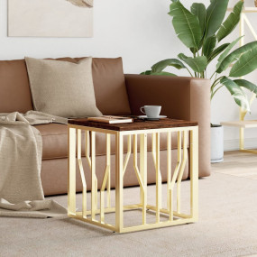 Coffee Table Gold, Multicolor (due to wood grain variat...