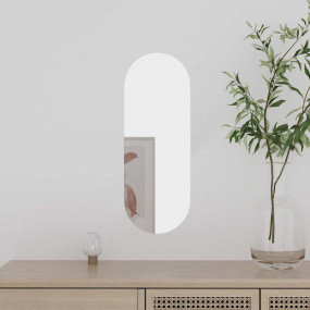 Wall Mirror Transparent Glass 5.9 x 15.7 in Wall mounti...