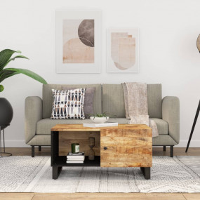 Coffee Table Natural wood and black