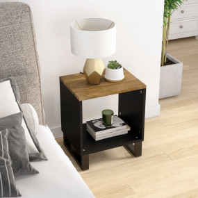 Coffee Table Honey Brown and Black