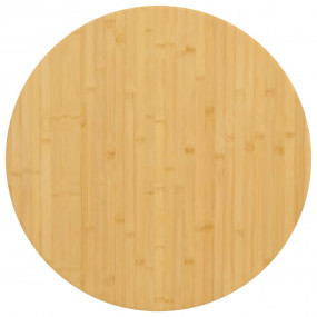 Table Top Natural Bamboo Bamboo 27.6 Inch Diameter Dura...