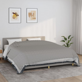 Weighted Blanket Grey Cotton Large Weighted Blanket Rec...