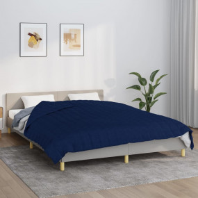 Weighted Blanket Blue Cotton, Polyester, Glass beads La...