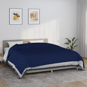 Weighted Blanket Blue Cotton, Polyester, Glass beads La...