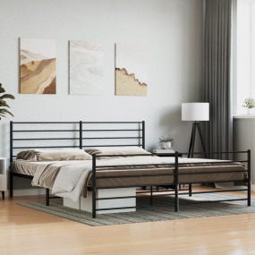Bed Frame Black Steel Super King Bed Frame Rectangular