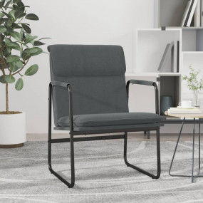 Lounge Chair Dark Grey Polyester Single Lounge Chair