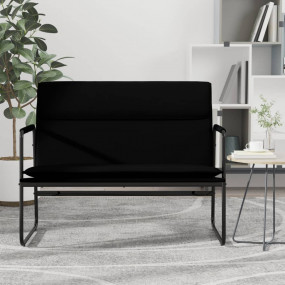 Bench Black Faux Leather, Metal, Plywood 39.4 x 25.2 x ...