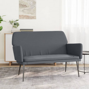 Bench Dark Grey Velvet (100% polyester), Metal, Plywood