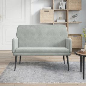 Bench Light Grey Velvet 42.5 x 31.1 x 31.1 in Ergonomic...
