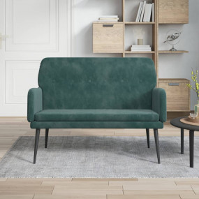 Bench Dark Green Velvet (100% polyester), metal, plywoo...