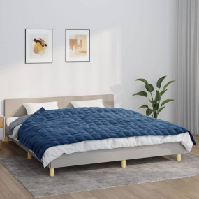 Weighted Blanket Blue Brushed polyester microfiber Larg...