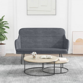 Bench Dark Grey Velvet (100% polyester), metal, plywood...