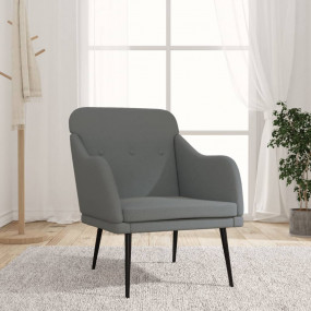 Armchair Dark Grey Fabric (100% polyester), metal, plyw...
