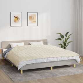 Weighted Blanket Light cream 100% brushed polyester mic...