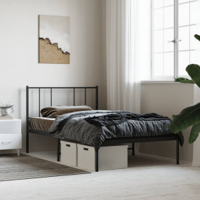 Bed Frame Black Powder-coated steel Small Single Bed Fr...