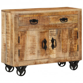 Sideboard Natural wood with black accents