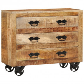 Sideboard Brown Solid rough mango wood, cast iron Mediu...