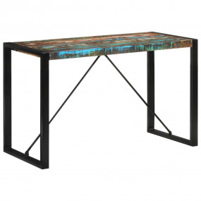 Dining Table Multicolored Solid reclaimed wood, powder-...