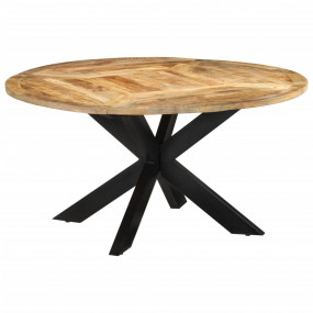 Dining Table Natural Wood Solid Mango Wood Large
