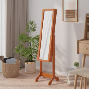 Free-standing Mirror Brown Engineered wood, glass Full ...