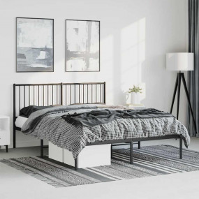 Bed Frame Black Powder-coated steel King Size Bed Frame