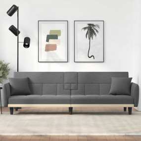 Sofa Bed Dark Gray Fabric (100% polyester), plywood, pl...