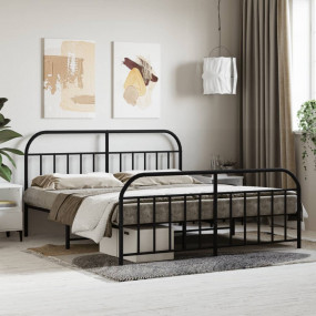 Bed Frame Black Steel Super King Bed Frame Rectangular