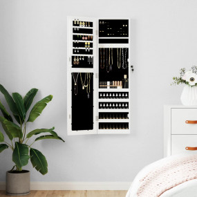 Mirror Jewelry Cabinet White