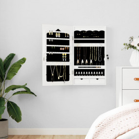 Mirror Jewelry Cabinet White