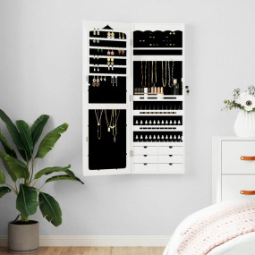 Mirror Jewelry Cabinet White Engineered wood Medium Mir...