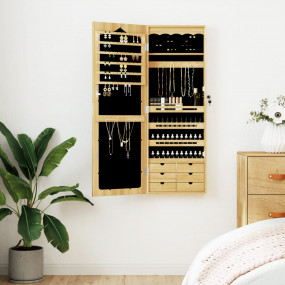 Mirror Jewelry Cabinet White