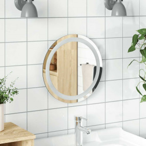 LED Bathroom Mirror Transparent Glass Medium Bathroom M...