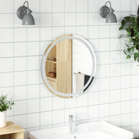 LED Bathroom Mirror Transparent Glass 23.6 in diameter