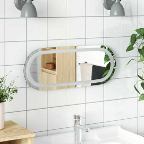 LED Bathroom Mirror Cool White Glass Medium LED Bathroo...