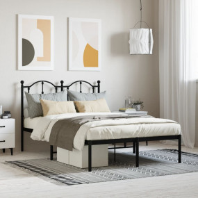 Bed Frame Black Powder-coated steel Double Bed Frame