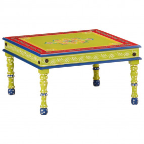 Coffee Table Multicolored (green base) Solid mango wood...