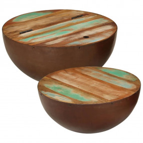 Coffee Table Set of 2 Mixed color finish