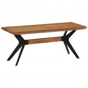 Dining Bench Natural Wood Solid Acacia Wood Medium Dura...