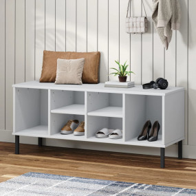 Shoe Rack White Solid Pine Wood Medium Shoe Rack Rectan...