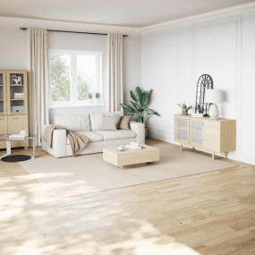 Shaggy Rug Cream white 100% Polyester 94.5 x 133.9 in S...