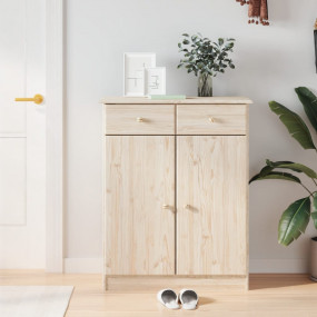 Shoe Cabinet Natural Pine Solid pine wood Medium Shoe C...